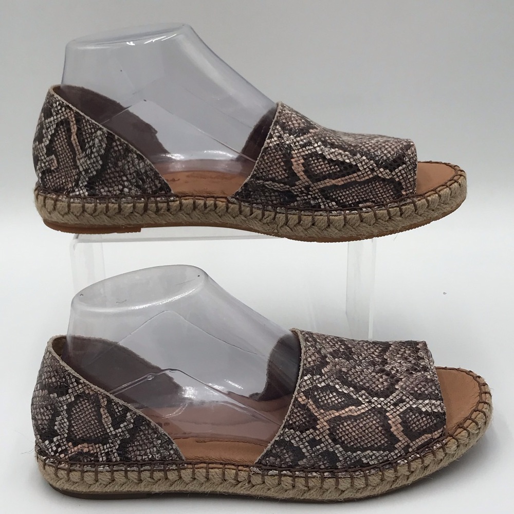 Women's Snakeskin Espadrille Flats